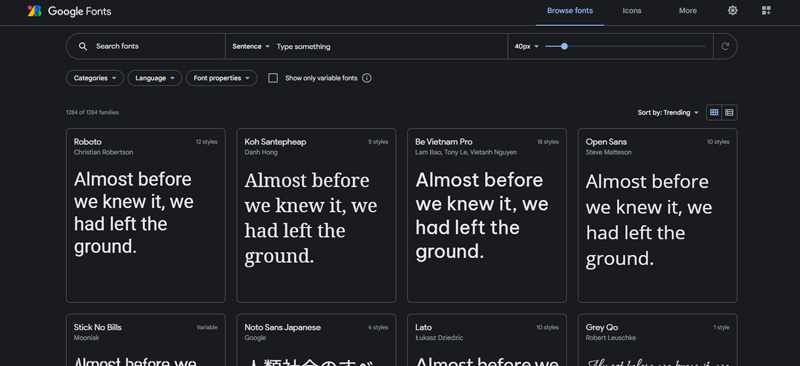 Google Fonts