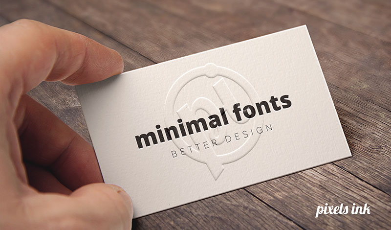 Embossed Business Card Mockup