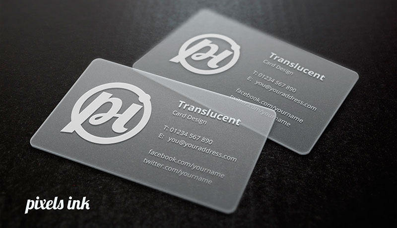 Translucent Business Card Mockup